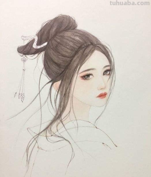 古风人物手绘水彩插画欣赏