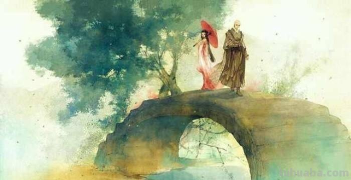 古风人物手绘水彩插画欣赏