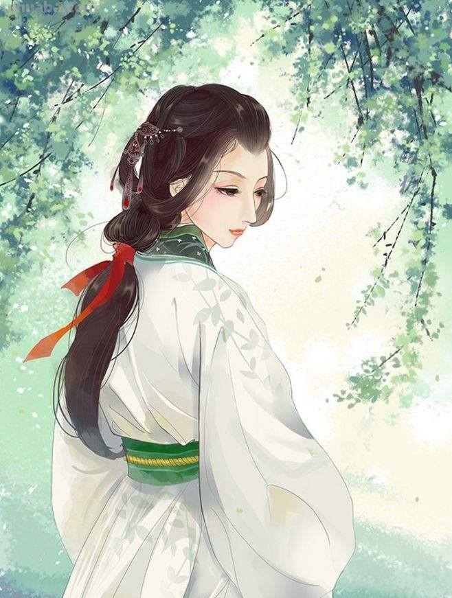 古风人物手绘水彩插画欣赏