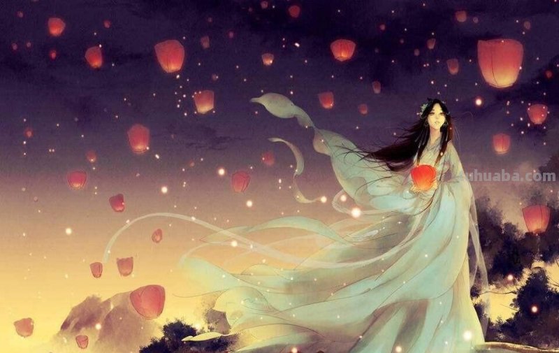 古风人物手绘水彩插画欣赏