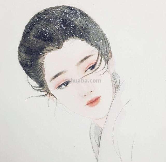 古风人物手绘水彩插画欣赏