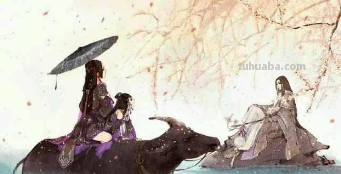 古风人物手绘水彩插画欣赏