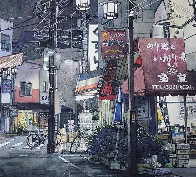 深入生活创作的艺术家，宫崎骏风格的水彩插画，干净清透饱含温度