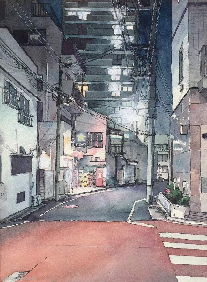 深入生活创作的艺术家，宫崎骏风格的水彩插画，干净清透饱含温度