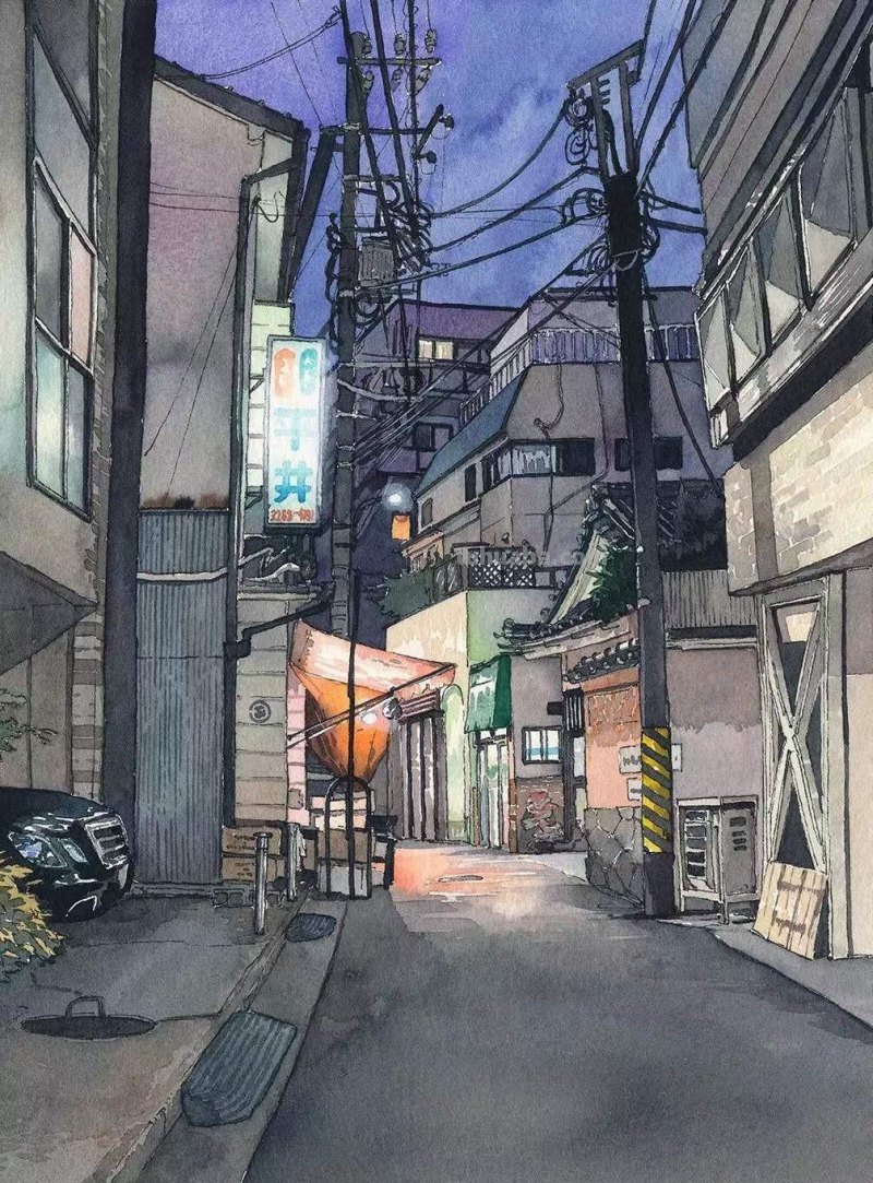 深入生活创作的艺术家，宫崎骏风格的水彩插画，干净清透饱含温度