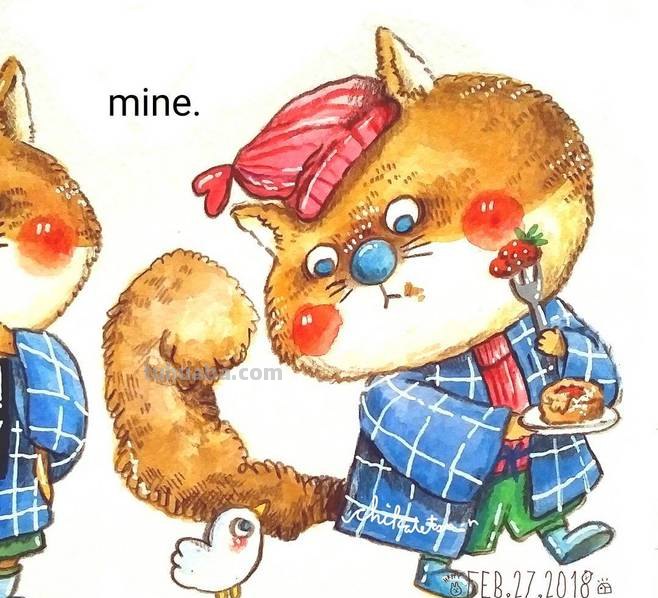 一组趣味又生动的水彩插画