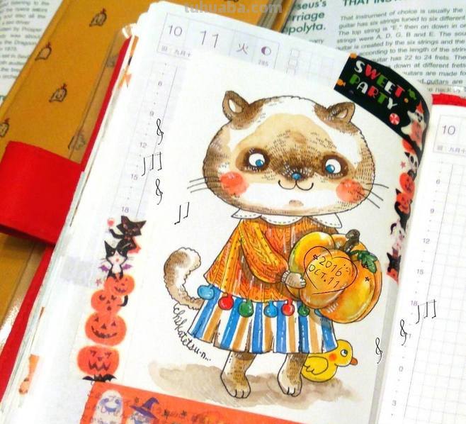 一组趣味又生动的水彩插画