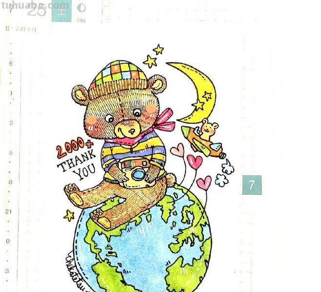 一组趣味又生动的水彩插画