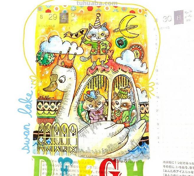 一组趣味又生动的水彩插画