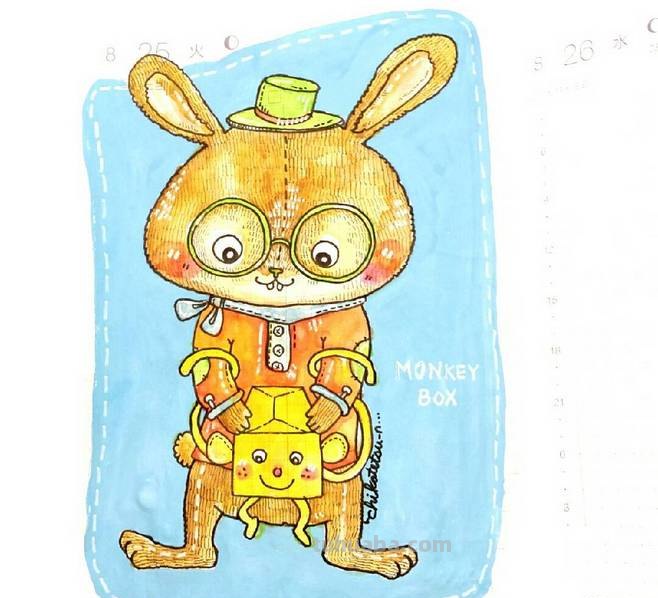 一组趣味又生动的水彩插画