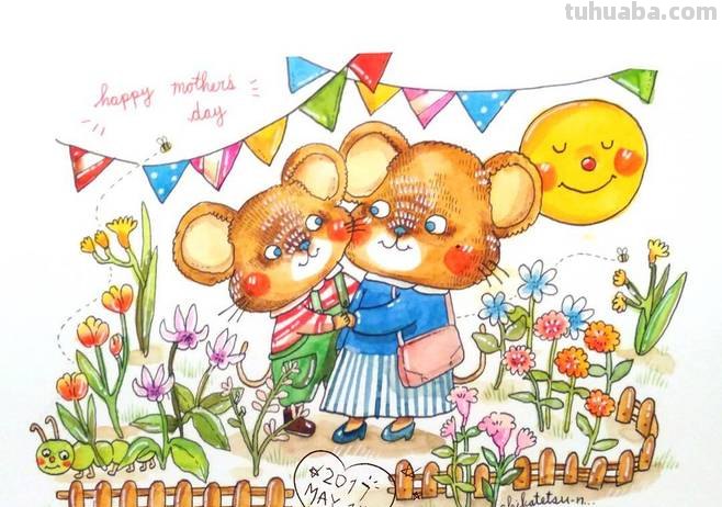 一组趣味又生动的水彩插画