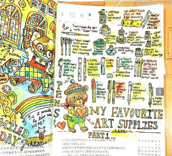 一组趣味又生动的水彩插画