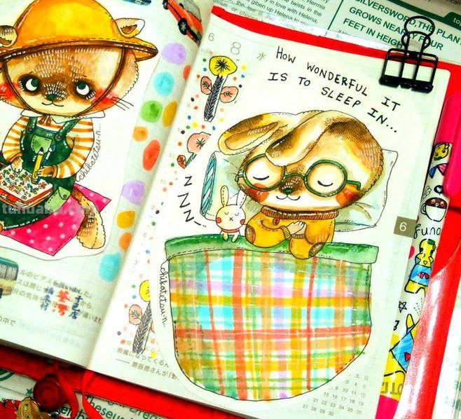 一组趣味又生动的水彩插画