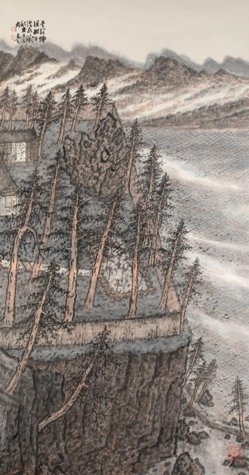 说诗画-周古天绘画系列(十六)《云阔烟深树,江澄水浴秋》 说诗画-周古天绘画系列(十六)《云阔烟深树,江澄水浴秋》