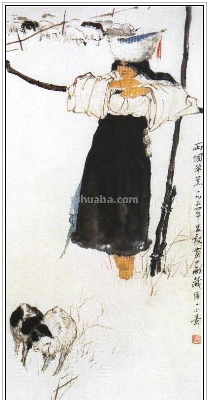 现代著名画家周昌谷四十五幅经典绘画书法作品纯情至美赏析