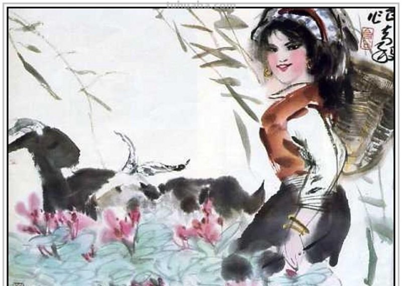 现代著名画家周昌谷四十五幅经典绘画书法作品纯情至美赏析