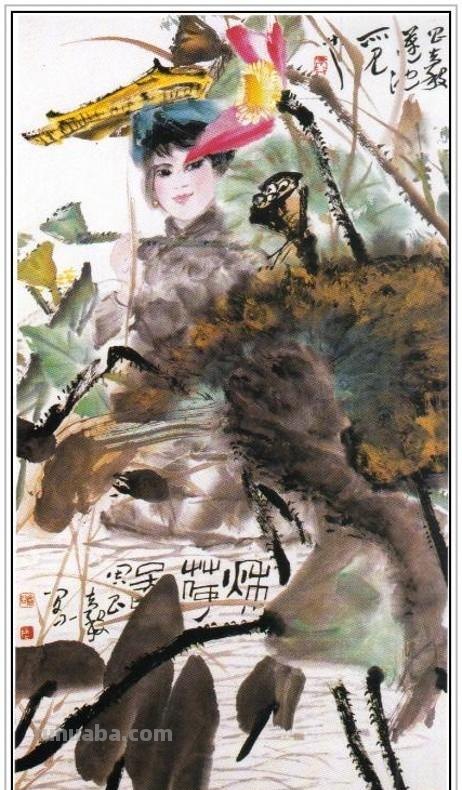 现代著名画家周昌谷四十五幅经典绘画书法作品纯情至美赏析
