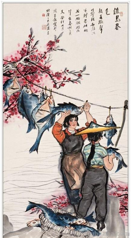 现代著名画家周昌谷四十五幅经典绘画书法作品纯情至美赏析