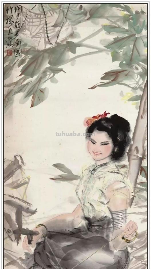 现代著名画家周昌谷四十五幅经典绘画书法作品纯情至美赏析