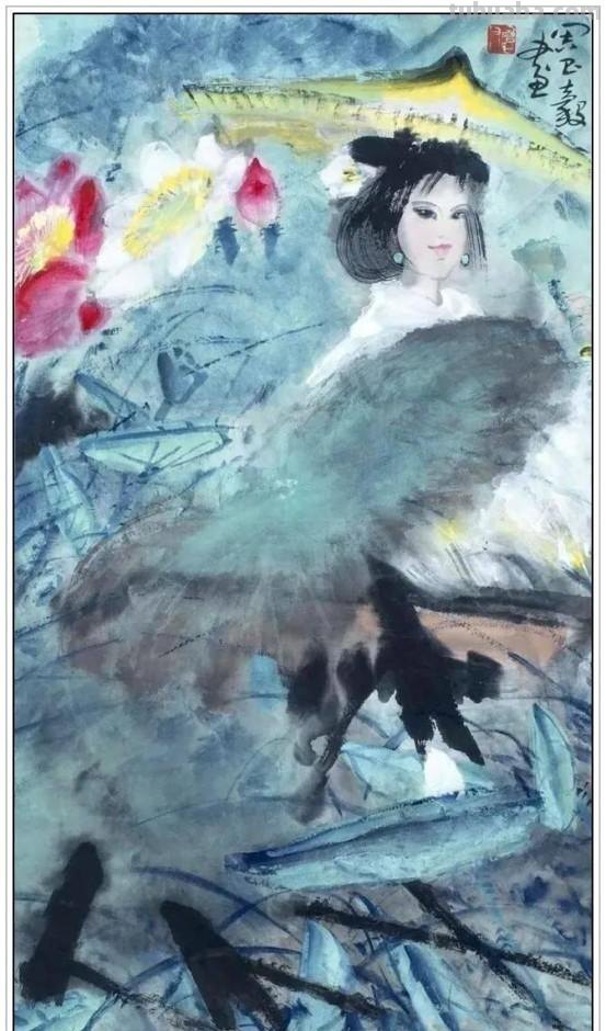 现代著名画家周昌谷四十五幅经典绘画书法作品纯情至美赏析