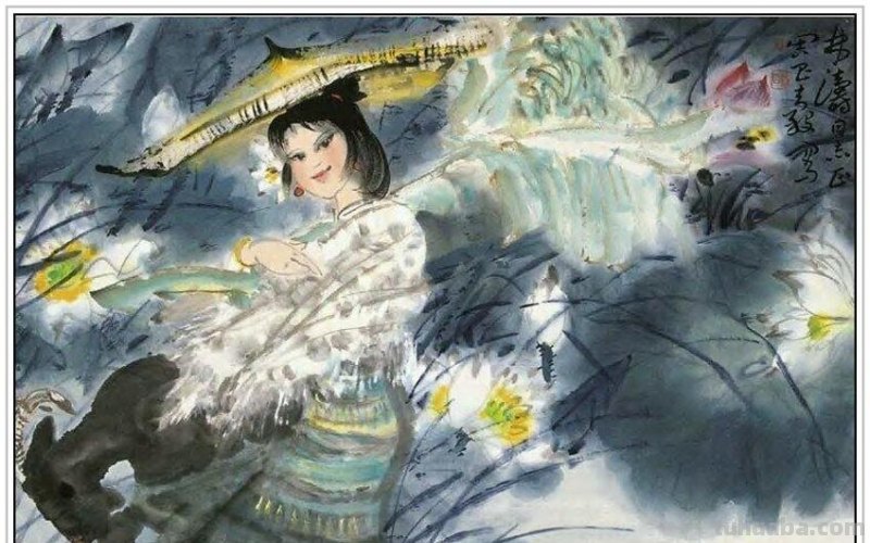 现代著名画家周昌谷四十五幅经典绘画书法作品纯情至美赏析