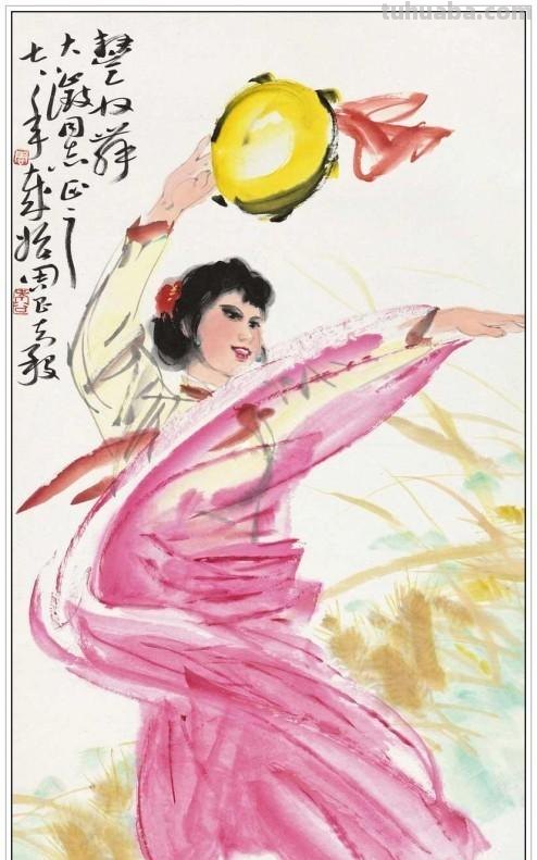现代著名画家周昌谷四十五幅经典绘画书法作品纯情至美赏析