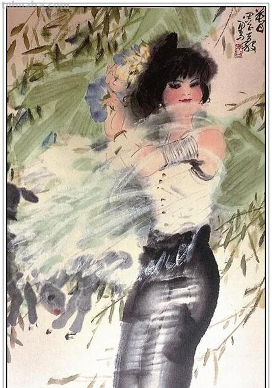 现代著名画家周昌谷四十五幅经典绘画书法作品纯情至美赏析