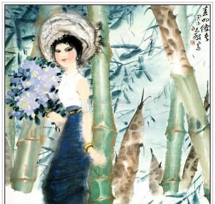 现代著名画家周昌谷四十五幅经典绘画书法作品纯情至美赏析