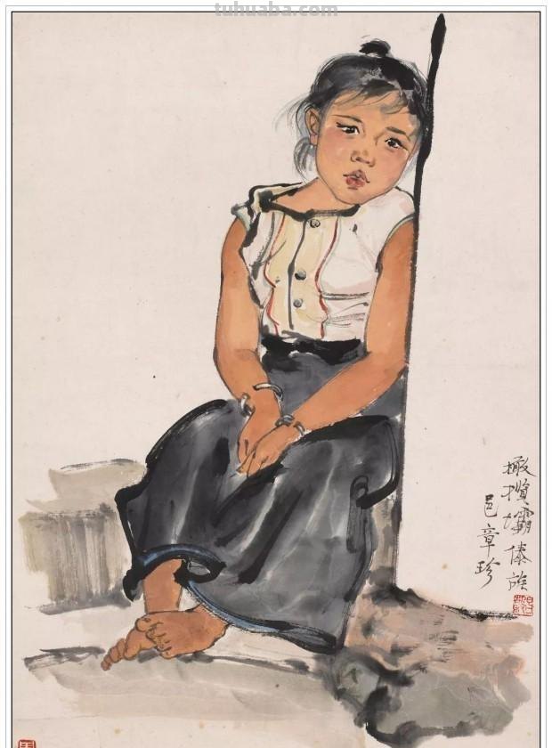 现代著名画家周昌谷四十五幅经典绘画书法作品纯情至美赏析