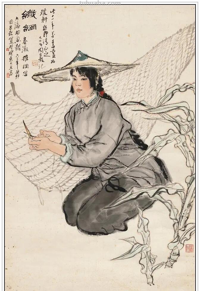 现代著名画家周昌谷四十五幅经典绘画书法作品纯情至美赏析