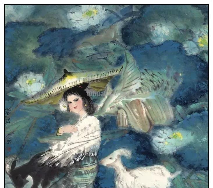 现代著名画家周昌谷四十五幅经典绘画书法作品纯情至美赏析