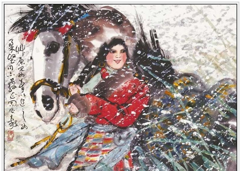 现代著名画家周昌谷四十五幅经典绘画书法作品纯情至美赏析