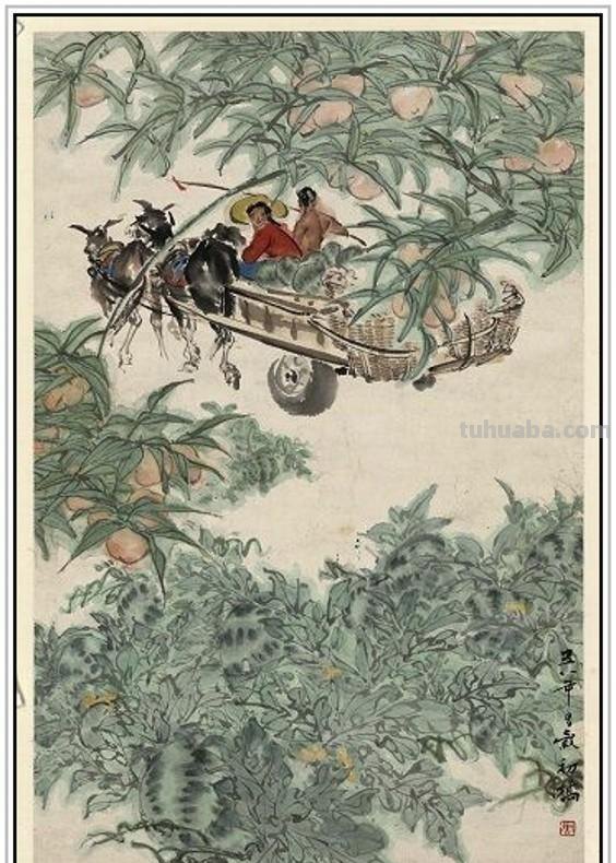 现代著名画家周昌谷四十五幅经典绘画书法作品纯情至美赏析