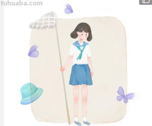 一组漂亮的简笔画人物