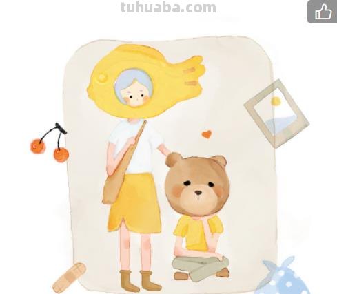 一组漂亮的简笔画人物