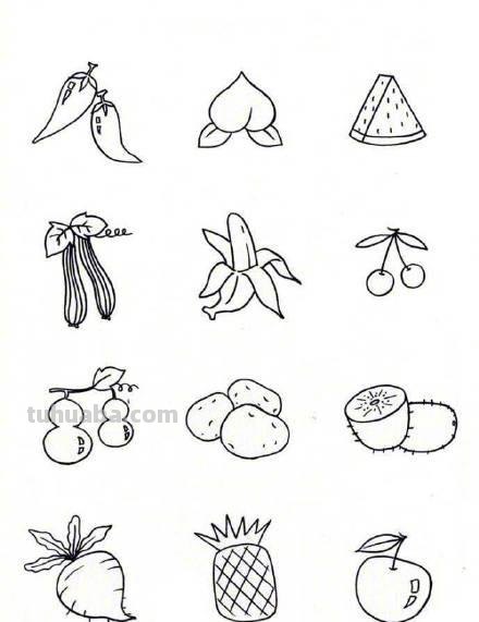 100个水果简笔画素材
