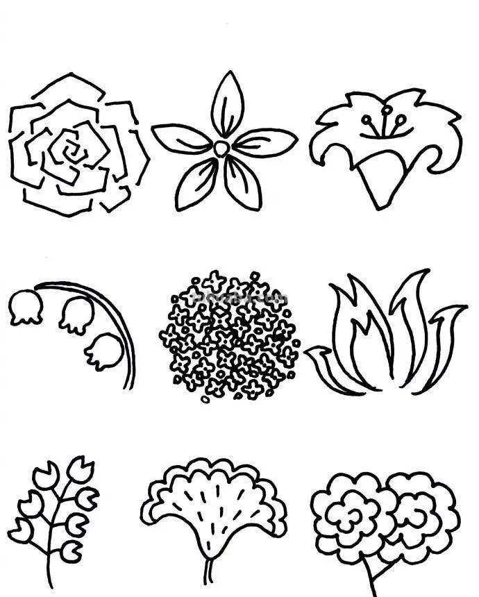 54种小花简笔画，种类齐全，收藏好，寒假学习的好资料