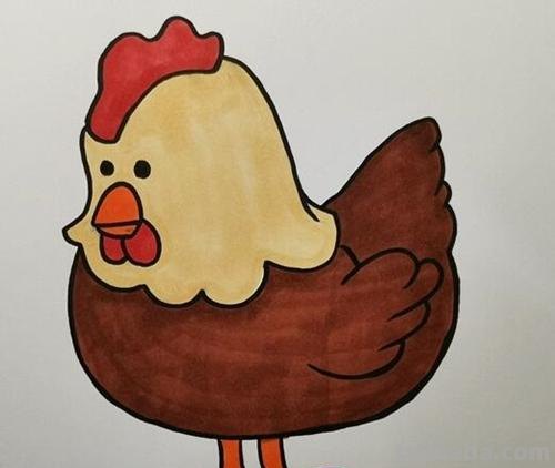 家畜简笔画怎么画？老母鸡的简笔画步骤图，适合小朋友们画