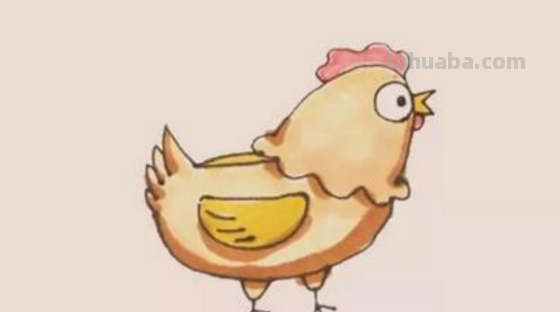 儿童简笔画教程-可爱的小母鸡，简单几步轻松画完