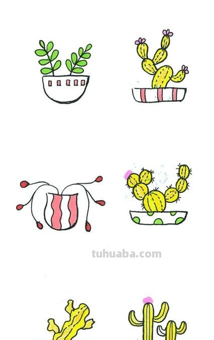54种小清新绿植简笔画素材，欢迎收藏转发~