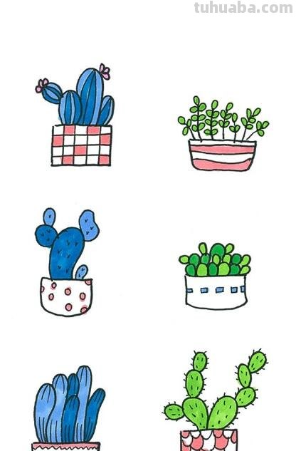 54种小清新绿植简笔画素材，欢迎收藏转发~