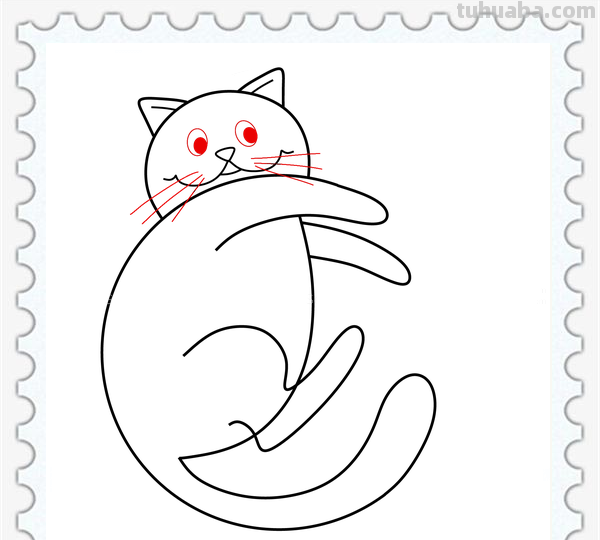 儿童简笔画精选-用字母“C”画猫（Cat）