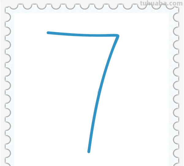 儿童简笔画精选-用数字 “7” 画鳄鱼（Crocodile）