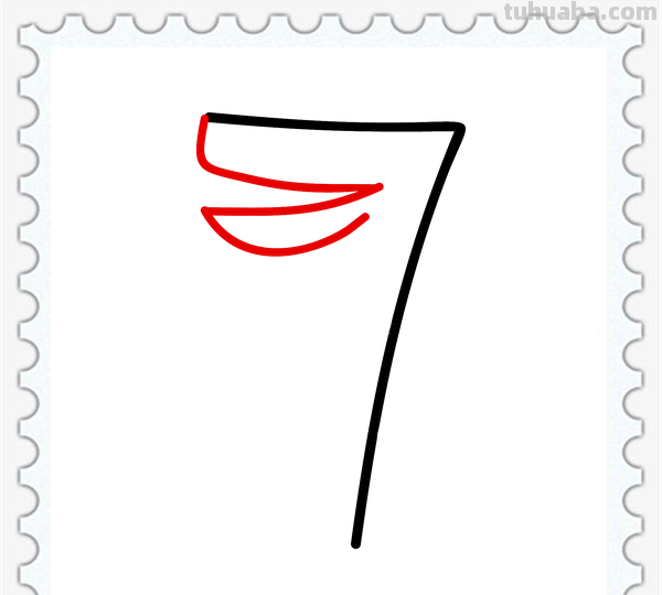 儿童简笔画精选-用数字 “7” 画鳄鱼（Crocodile）