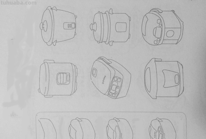 一大箱，简笔画电器画法资料包，拿去临摹教小孩！