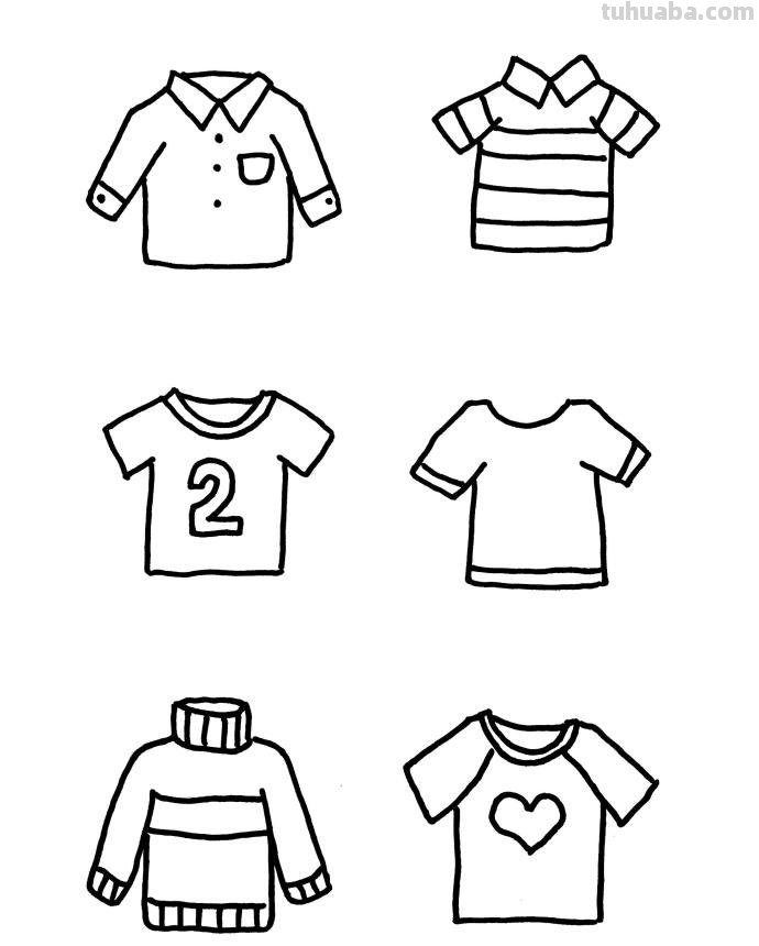 一组简单易学的衣服简笔画~手残党也能get到~