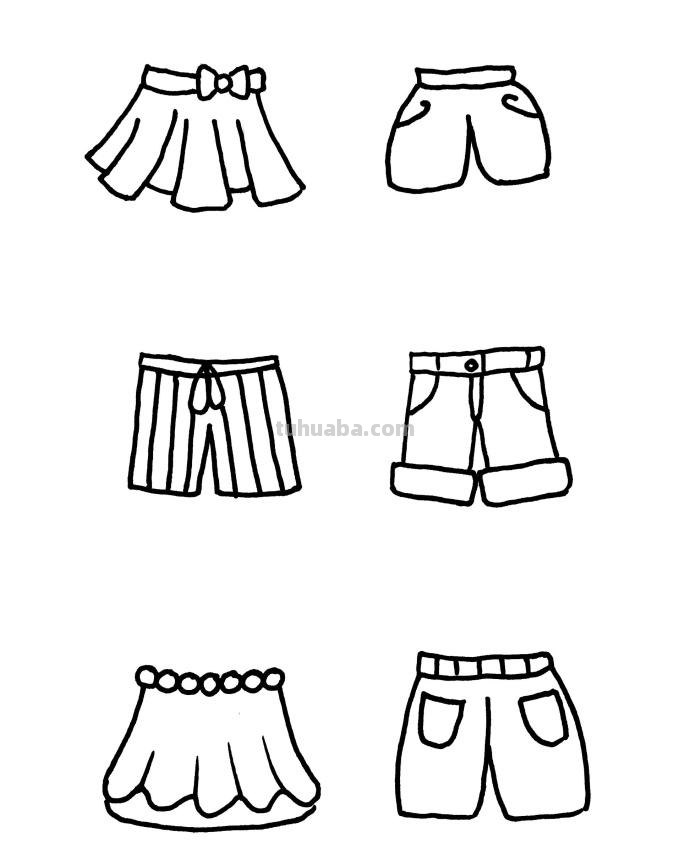 一组简单易学的衣服简笔画~手残党也能get到~