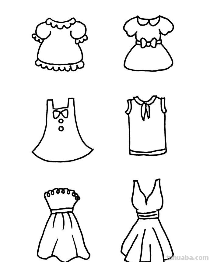 一组简单易学的衣服简笔画~手残党也能get到~