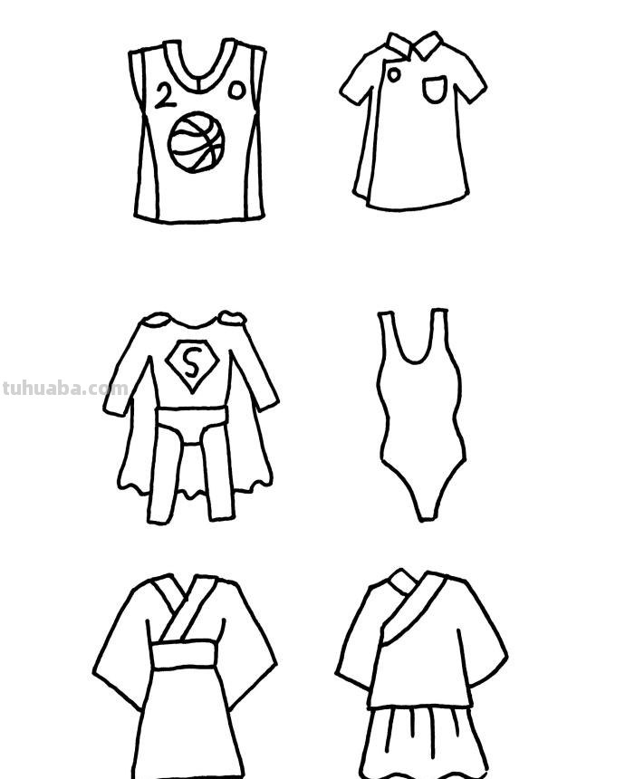 一组简单易学的衣服简笔画~手残党也能get到~