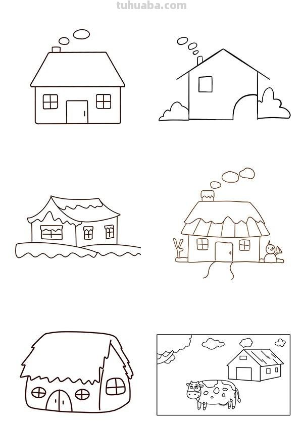 快收藏这组房子简笔画图片大全，一学就会，哄娃必备